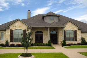 Exterior - Front Elevation 3 for European House Plan #472-17 - 4 bed, 3.5 bath