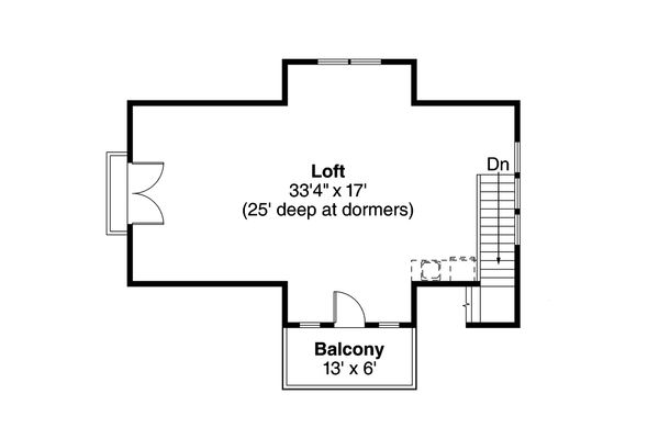 Craftsman Floor Plan - Upper Floor Plan #124-961