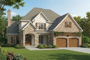 Craftsman Exterior - Front Elevation Plan #17-2416