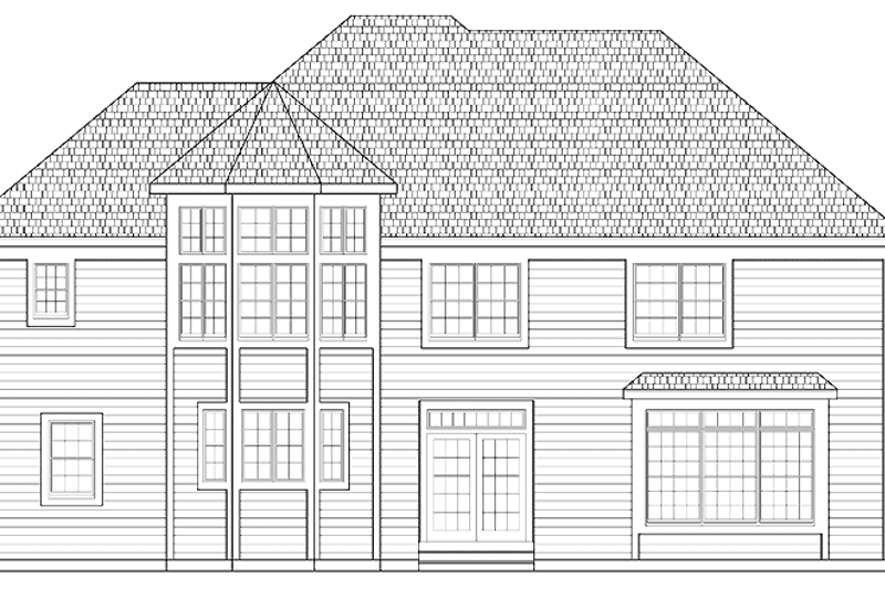 Home Plan - Exterior - Rear Elevation for Classical House Plan #328-408 - 4 bed, 3.5 bath