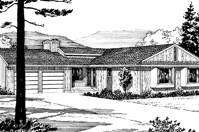 House Plan Design - Prairie Exterior - Front Elevation Plan #320-1393