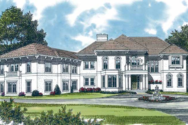 Home Plan - Mediterranean Exterior - Front Elevation Plan #453-366