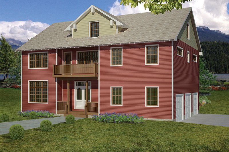 Architectural House Design - Exterior - Front Elevation 6 for Country House Plan #1061-34 - 3 bed, 2.5 bath