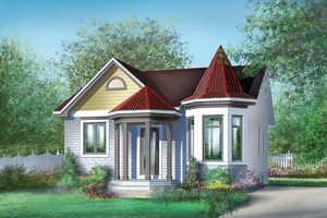 Cottage Exterior - Front Elevation Plan #25-1226