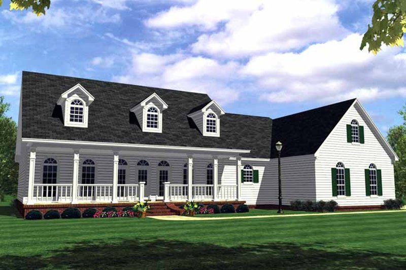 Dream House Plan - Exterior - Front Elevation 3 for Country House Plan #21-416 - 4 bed, 3 bath