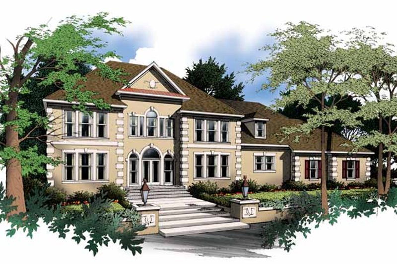 Home Plan - Classical Exterior - Front Elevation Plan #952-76