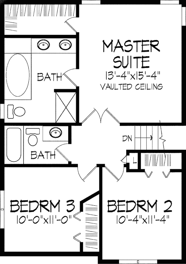 House Plan Design - Country Floor Plan - Upper Floor Plan #51-818