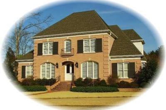 Exterior - Front Elevation for Colonial House Plan #81-1630 - 5 bed, 4 bath