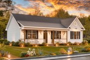 Ranch Style House Plan - 3 Beds 2 Baths 1258 Sq/Ft Plan #54-603 