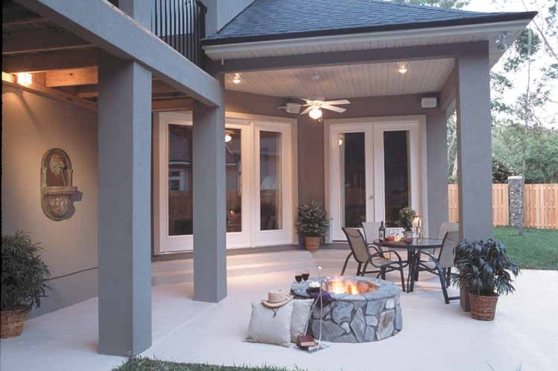 House Blueprint - Exterior - Rear Elevation 1 for Mediterranean House Plan #417-747 - 3 bed, 3 bath