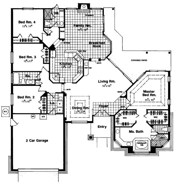 House Blueprint - Mediterranean Floor Plan - Main Floor Plan #417-495
