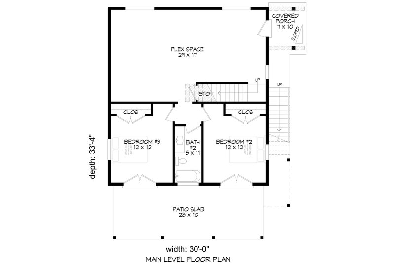 Home Plan - Floor Plan - Main Floor for Southern House Plan #932-1005 - 3 bed, 2 bath