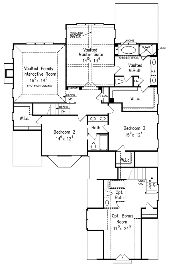 House Design - European Floor Plan - Upper Floor Plan #927-362