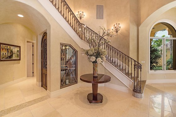 Interior - Entry for Mediterranean House Plan #930-413 - 4 bed, 4.5 bath