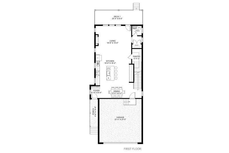 Dream House Plan - Floor Plan - Main Floor for Bungalow House Plan #1085-3 - 3 bed, 2.5 bath