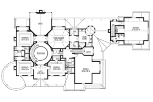 Floor Plan - Upper Floor for Country House Plan #132-522 - 4 bed, 5 bath