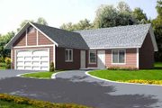 Traditional Style House Plan - 3 Beds 2 Baths 1066 Sq/Ft Plan #1-1047 