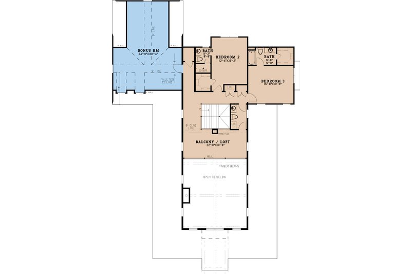 Dream House Plan - Floor Plan - Upper Floor for Farmhouse House Plan #923-257 - 3 bed, 3.5 bath