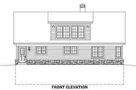 Exterior - Rear Elevation House Plan #81-170 - 3 bed, 3 bath