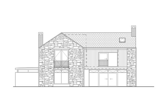 Exterior - Other Elevation 1 for European House Plan #520-8 - 4 bed, 3 bath
