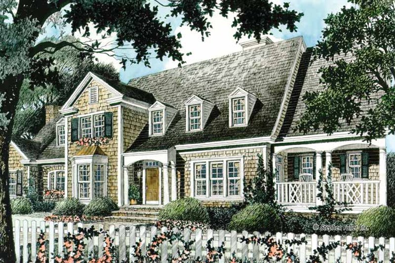 Home Plan - Exterior - Front Elevation 3 for Country House Plan #429-344 - 4 bed, 3.5 bath