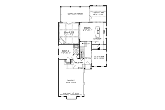 Floor Plan - Main Floor for Traditional House Plan #927-540 - 4 bed, 4 bath