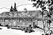 Cabin Style House Plan - 2 Beds 1 Baths 1196 Sq/Ft Plan #18-127 