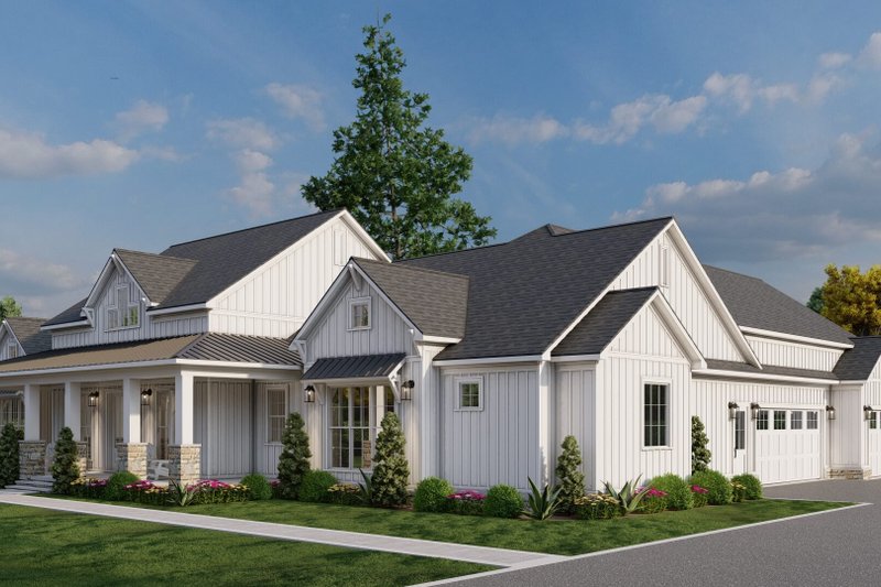 House Design - Exterior - Front Elevation 4 for Farmhouse House Plan #923-381 - 3 bed, 2.5 bath