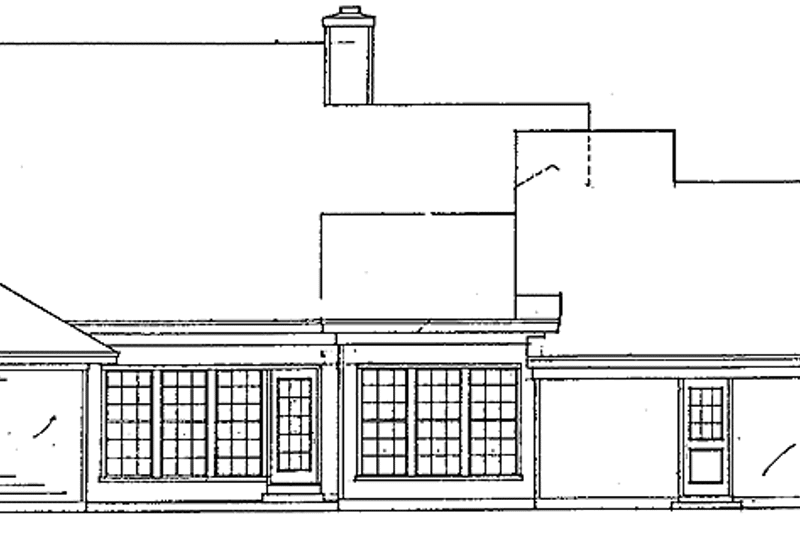 Home Plan - Exterior - Rear Elevation for Traditional House Plan #952-10 - 3 bed, 2 bath