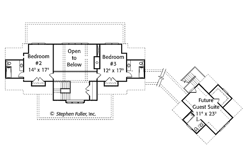Home Plan - Floor Plan - Upper Floor for Country House Plan #429-388 - 3 bed, 3.5 bath
