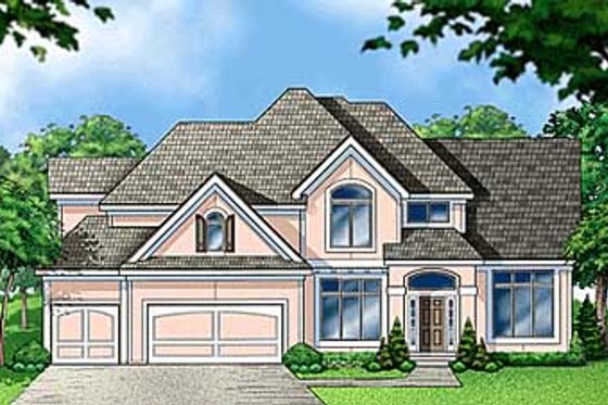 Exterior - Front Elevation for Traditional House Plan #67-594 - 4 bed, 3.5 bath
