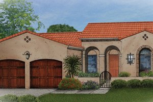 Home Plan - Mediterranean Exterior - Front Elevation Plan #1058-5