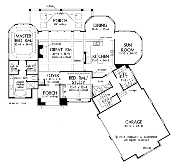 Architectural House Design - Ranch Floor Plan - Main Floor Plan #929-995