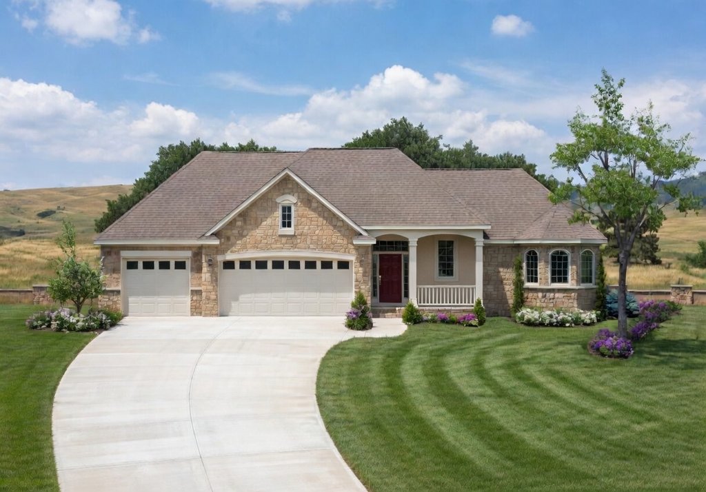 Exterior - Front Elevation 2 for European House Plan #20-1817 - 3 bed, 2 bath