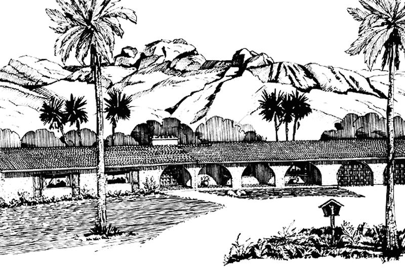 Home Plan - Mediterranean Exterior - Front Elevation Plan #320-1356