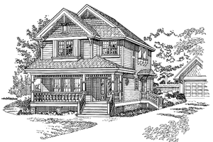 House Plan Design - Exterior - Front Elevation for Victorian House Plan #47-908 - 4 bed, 2.5 bath