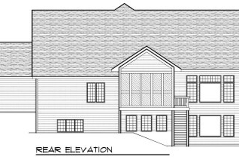 Home Plan - Exterior - Rear Elevation for Traditional House Plan #70-814 - 4 bed, 3 bath