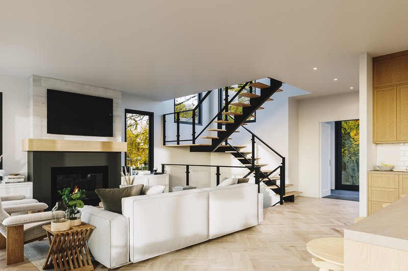 Dream House Plan - Interior - Family Room for Modern House Plan #23-2799 - 5 bed, 3.5 bath