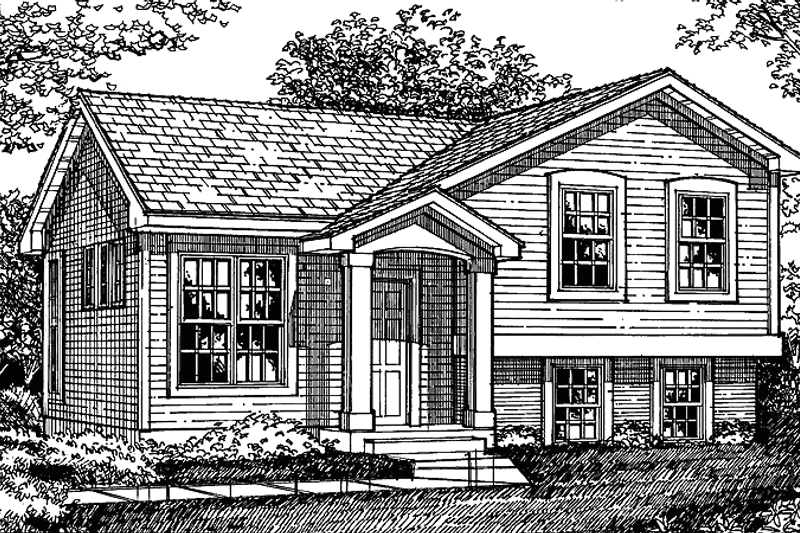 Home Plan - Contemporary Exterior - Front Elevation Plan #320-758