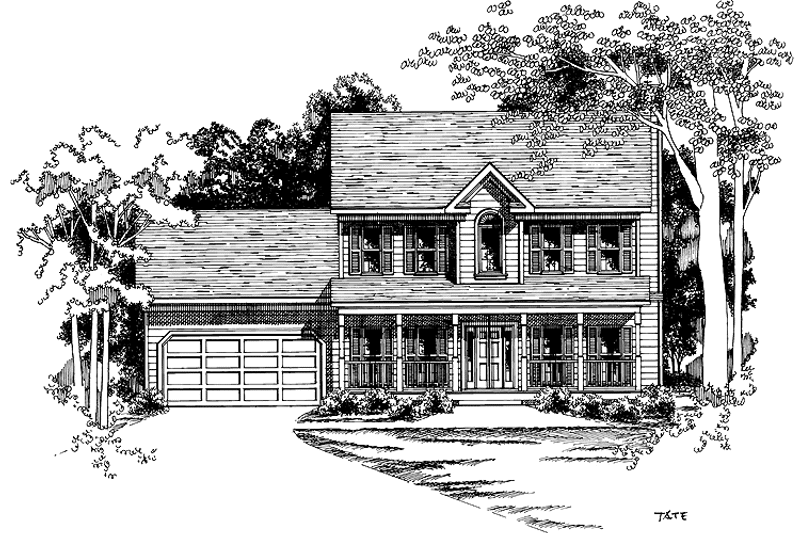 Home Plan - Exterior - Front Elevation 3 for Classical House Plan #927-47 - 3 bed, 2.5 bath