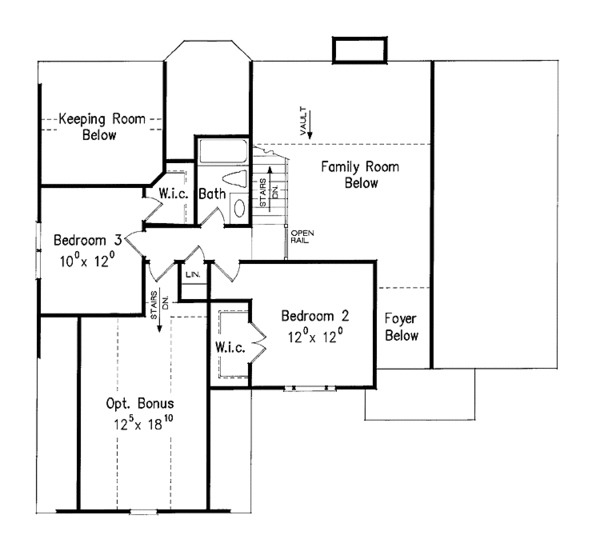 Home Plan - Bungalow Floor Plan - Upper Floor Plan #927-873
