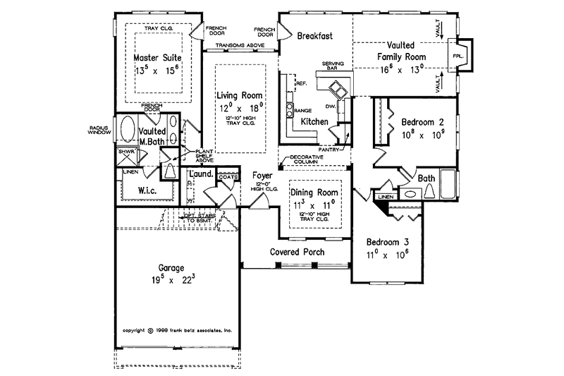 Home Plan - Floor Plan - Main Floor for Country House Plan #927-248 - 3 bed, 2 bath