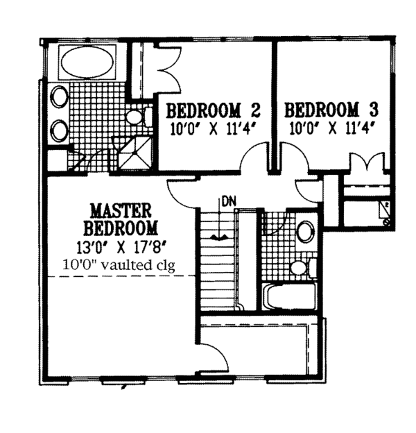 Dream House Plan - Country Floor Plan - Upper Floor Plan #953-16