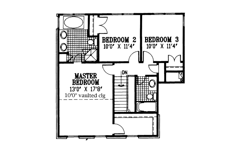Home Plan - Floor Plan - Upper Floor for Country House Plan #953-16 - 3 bed, 2.5 bath