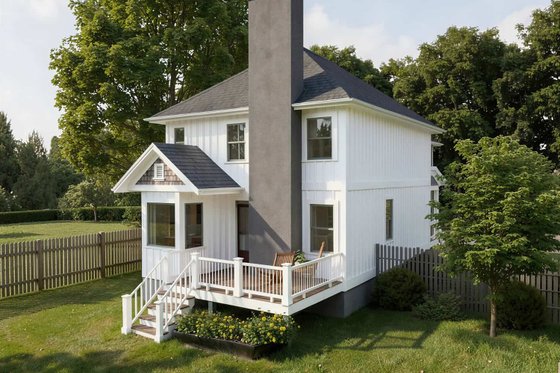 Exterior - Rear Elevation for Craftsman House Plan #79-251 - 3 bed, 2 bath