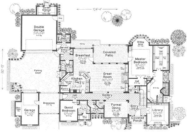 House Plan Design - European Floor Plan - Main Floor Plan #310-347