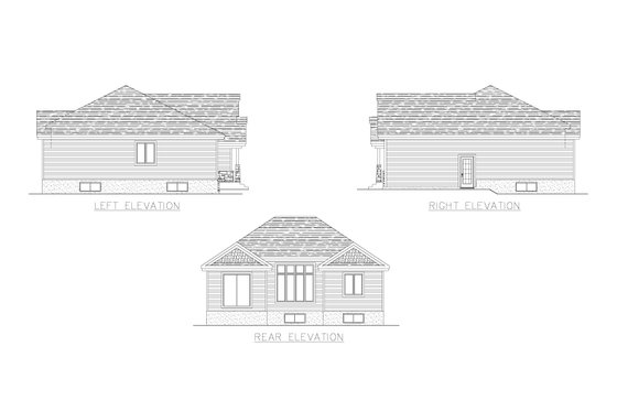 Exterior - Other Elevation for Craftsman House Plan #138-359 - 2 bed, 1 bath