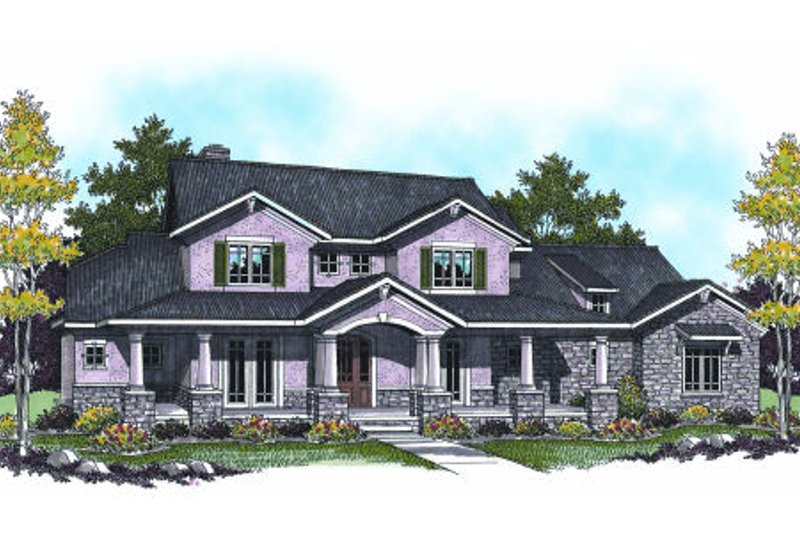 Dream House Plan - Bungalow Exterior - Front Elevation Plan #70-955