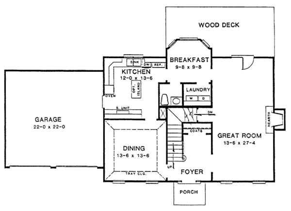 Home Plan - Classical Floor Plan - Main Floor Plan #10-271