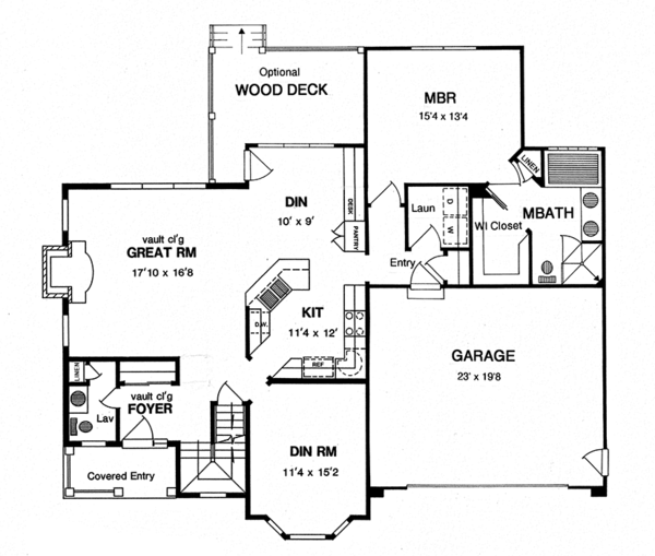 Architectural House Design - Traditional Floor Plan - Main Floor Plan #316-292